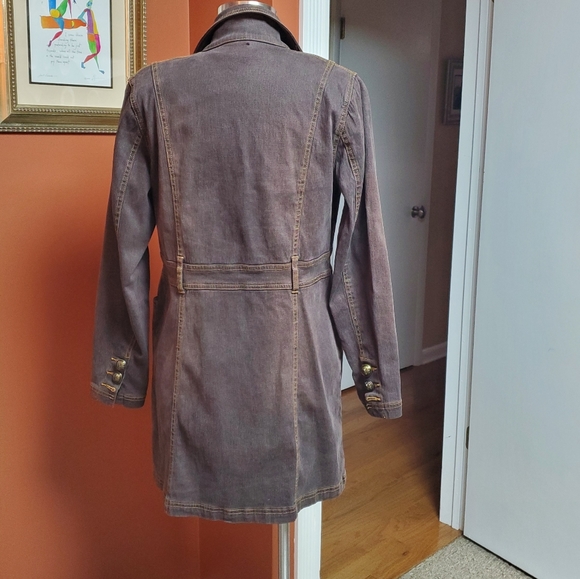 Diane Gilman long brown coat - Picture 2 of 8